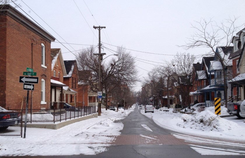 Looking down Cooper St