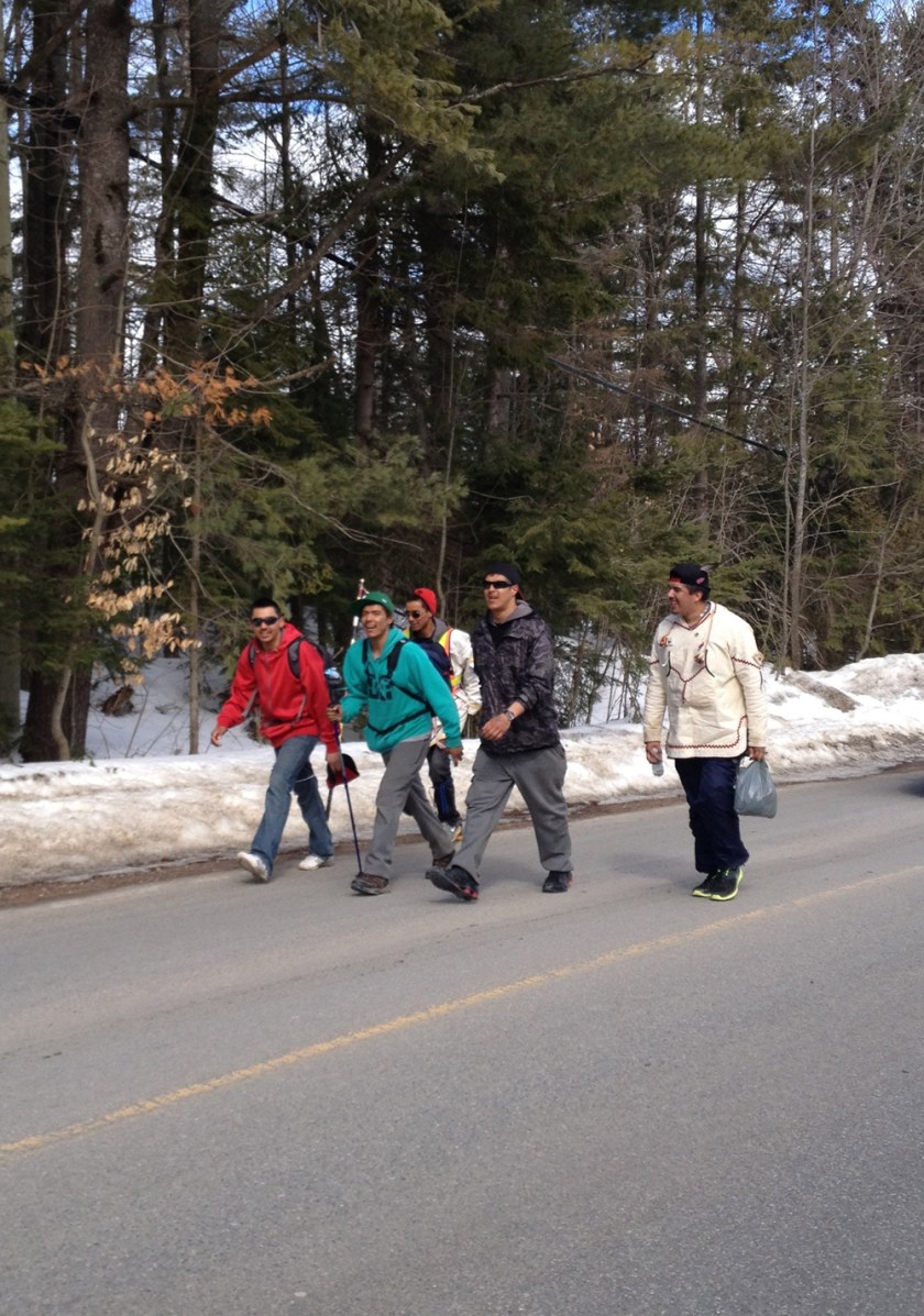 Lead group of Nishiyuu Walkers