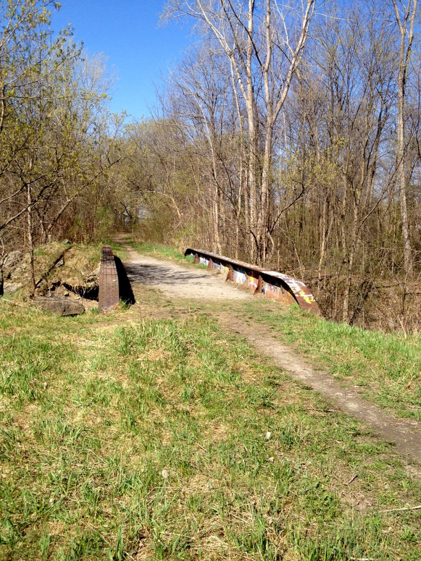 Old train bridge over Greens Creek