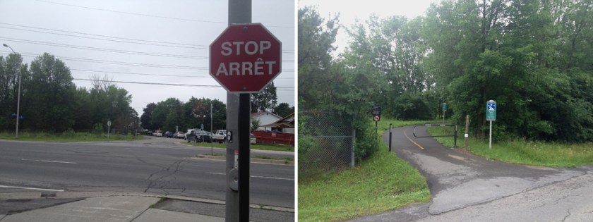 Path ends at Holly Acres......... and continues down Aero Drive 