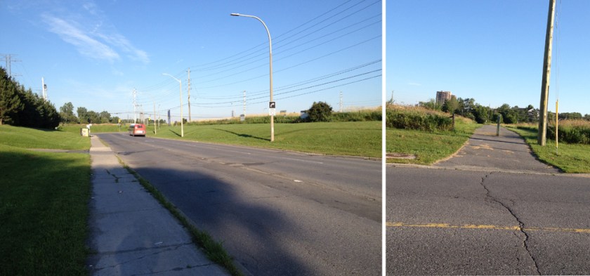 No shoulder along Collonade.......but bike path not too far.