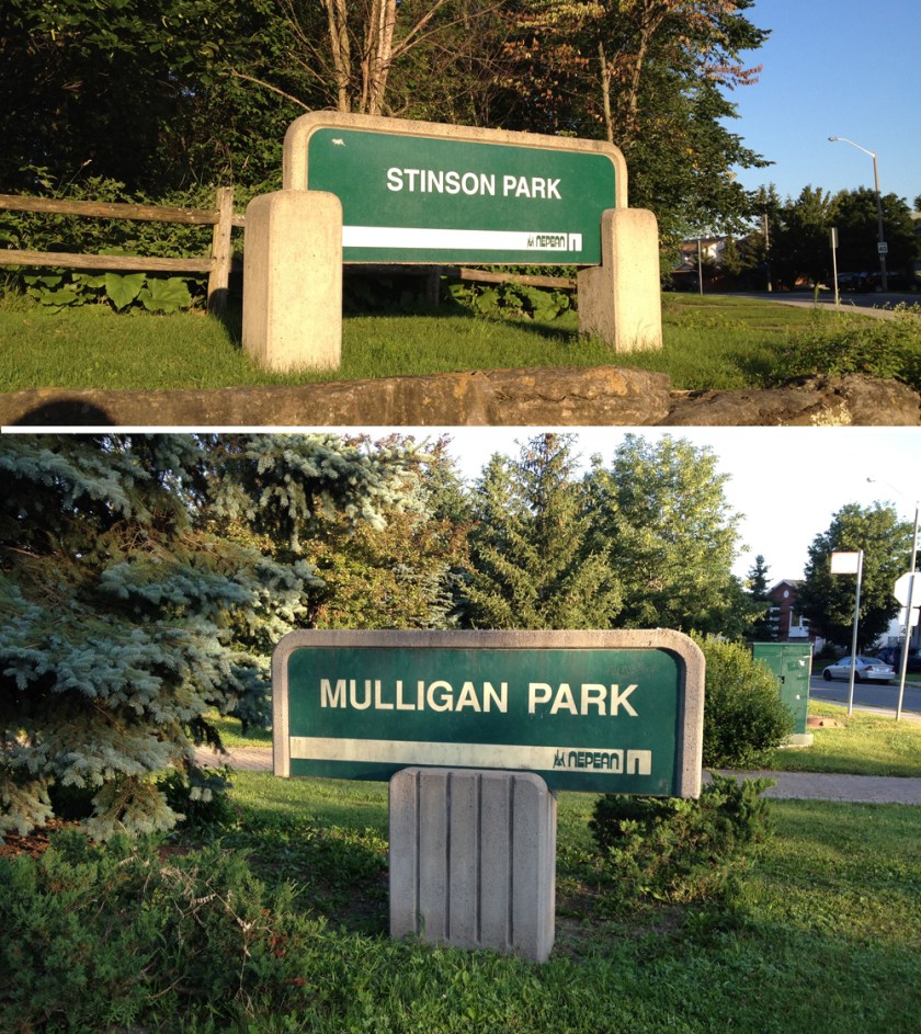 Barrhaven park signs