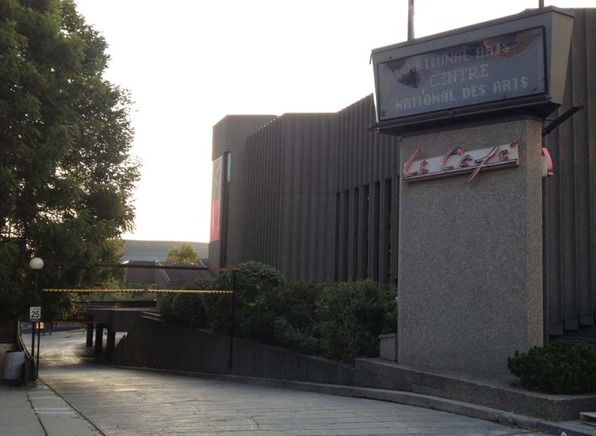 Ramp heading down beside the NAC to the canal