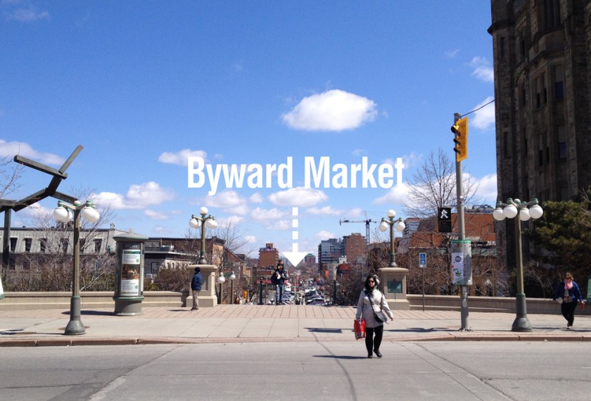 Steps down to the Byward Market 
