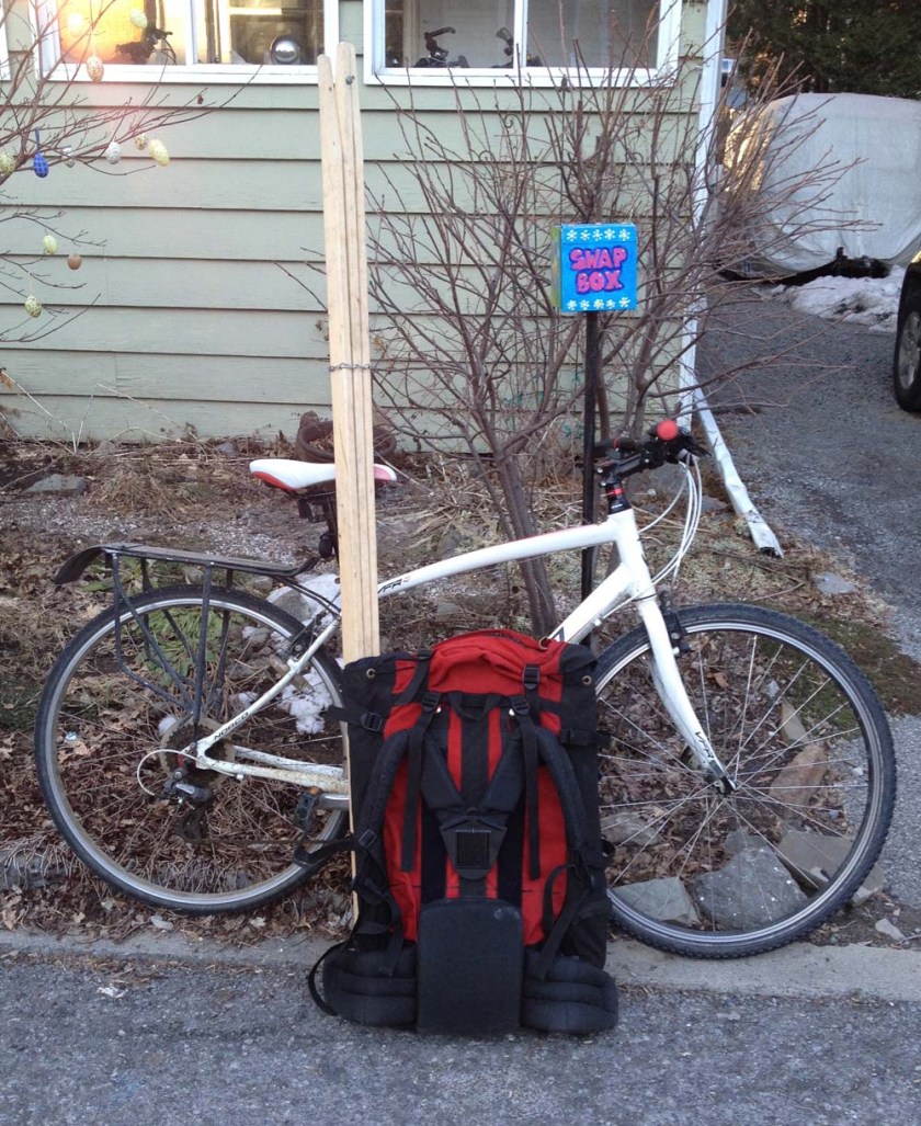How to carry a folded up three legged easel