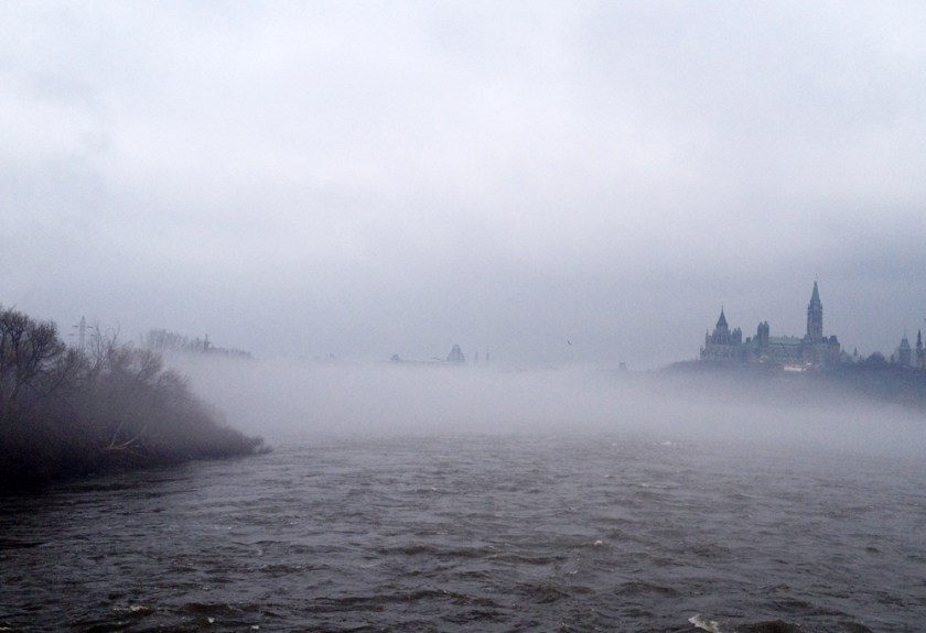 Mist rising over the mighty Ottawa River