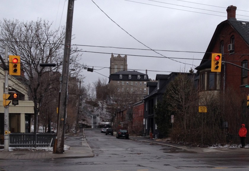 Princess St from Albert towards stairs