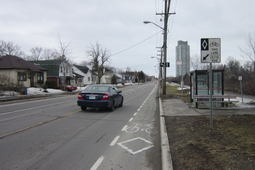 Bike lane along Scott