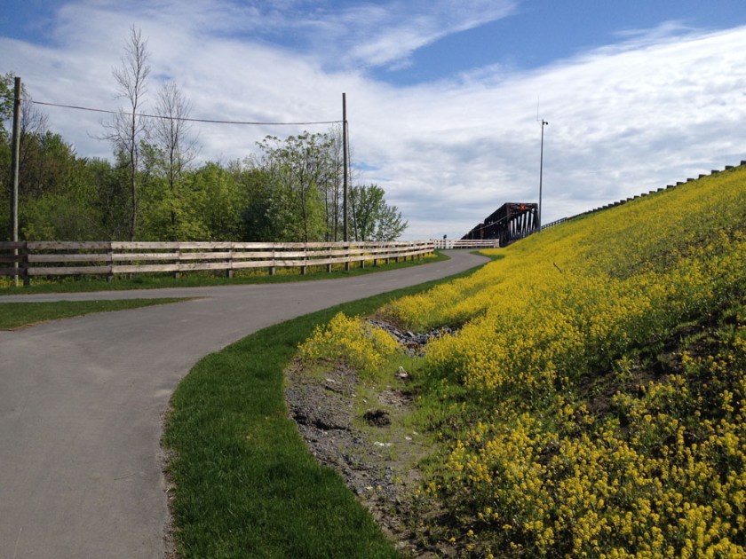 Path up to the bridge over the Gatineau River