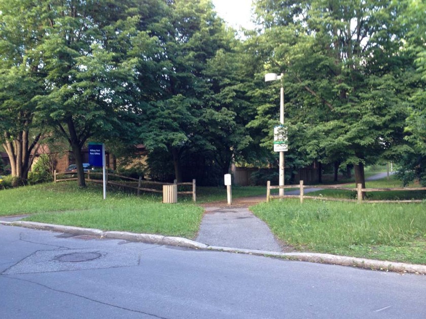 Entrance to Gilbey Park