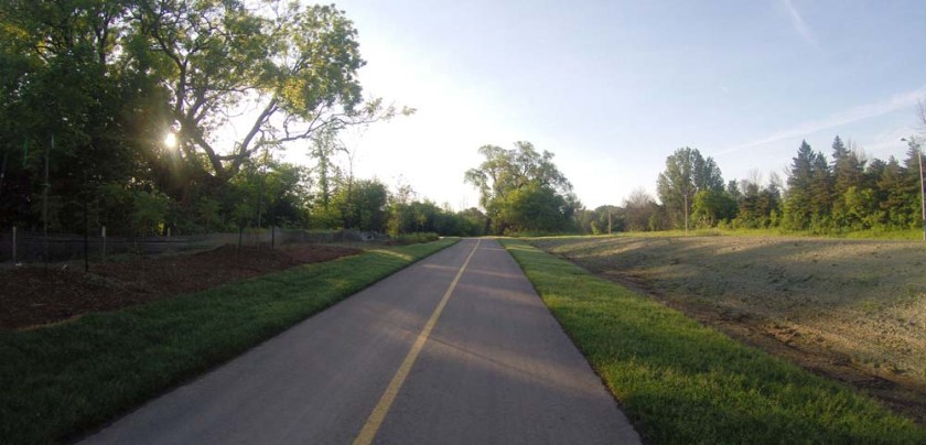 Fresh pavement and fresh planting!