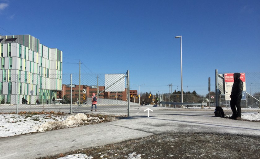 Exit off path towards College & Woodroffe intersection