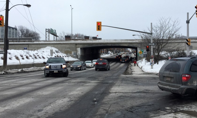 Bank St, from the south side of the Queensway
