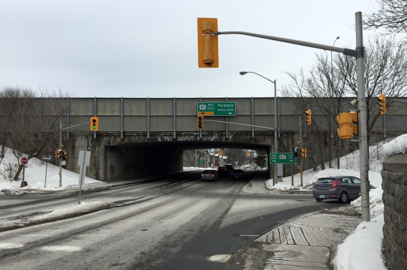 Parkdale Ave, from the south side of the Queensway