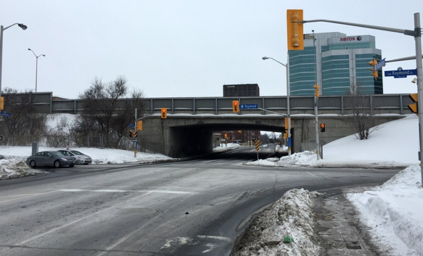Rochester St, from the north side of the Queensway