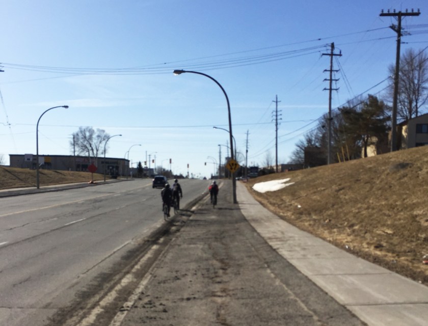 Technically a 'Service Strip', Literally a 'Boulevard', Legendarily a 'Kill Strip' 'cause no green can grow there so gets paved