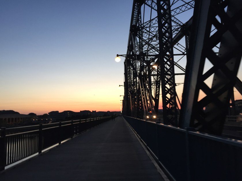 Crossing the Alexandra Bridge
