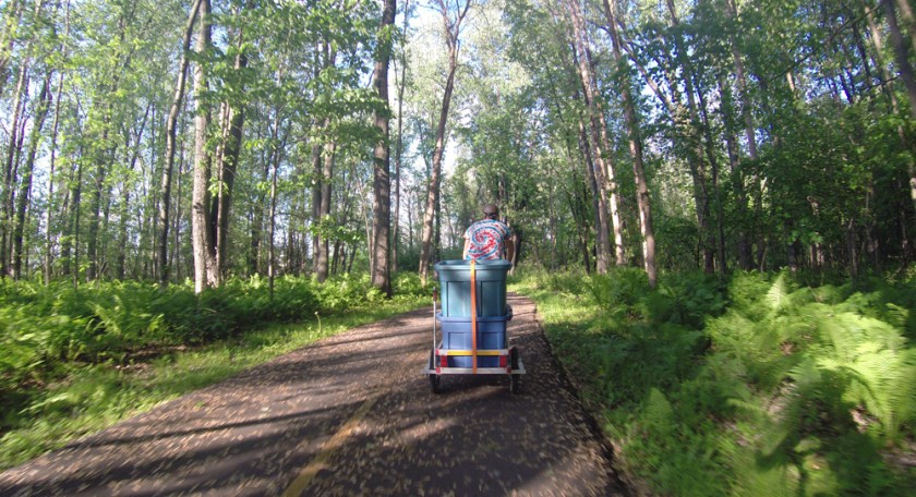 Riding along the Voyageurs Pathway