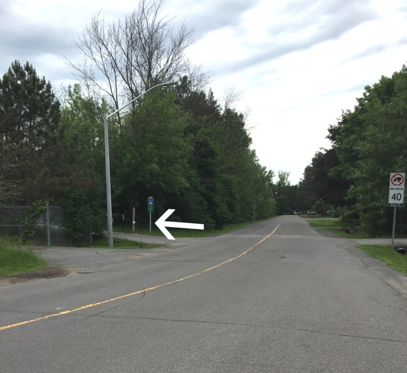 Watts Creek Pathway continuing a short distance along Aero Drive