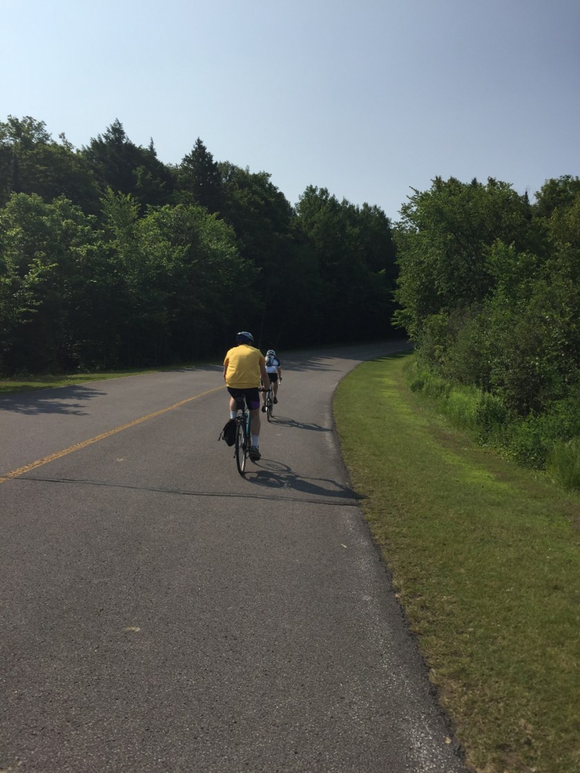 Riding along the carless Gatineau Parkway