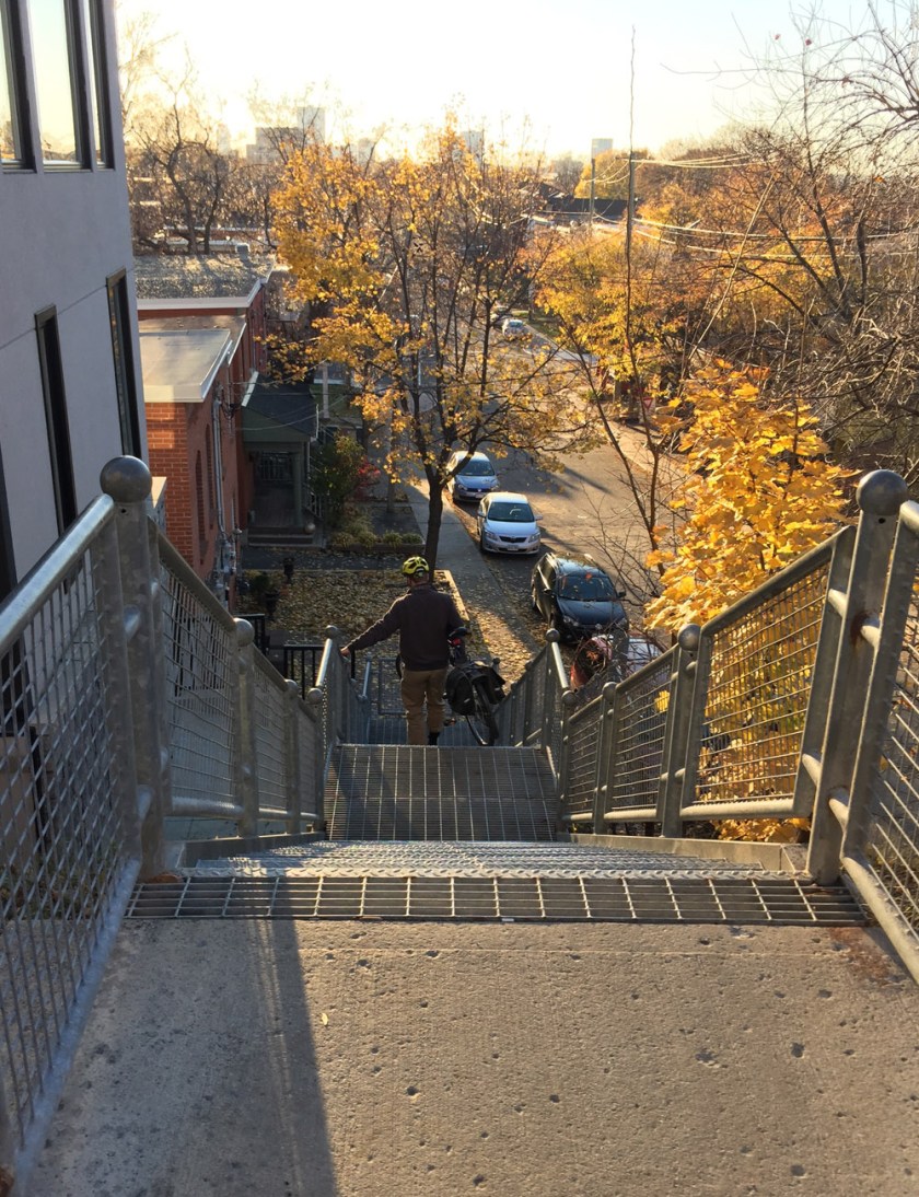 Stairs joining upper and lower sections of Primrose