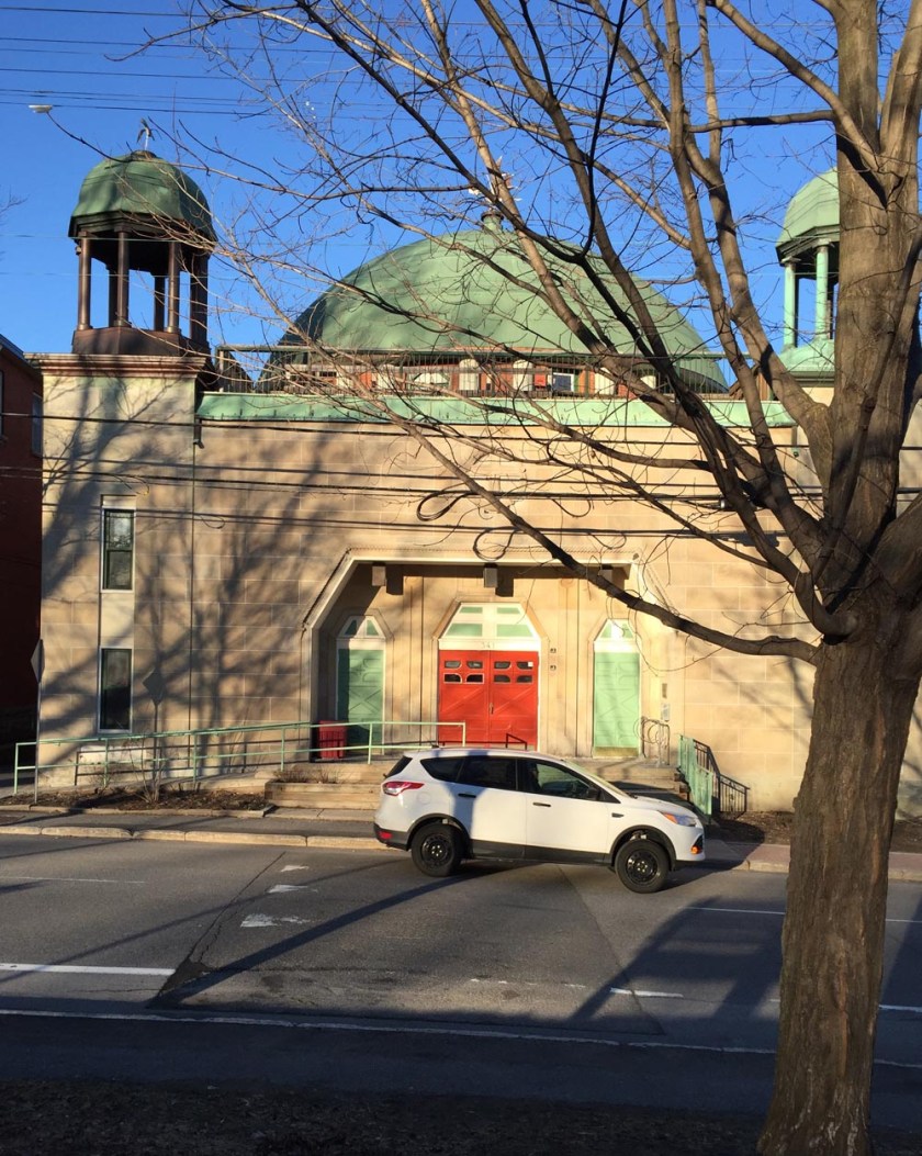 Speed bump hoping in front of the old St Elijah's Antiochia Orthodox church