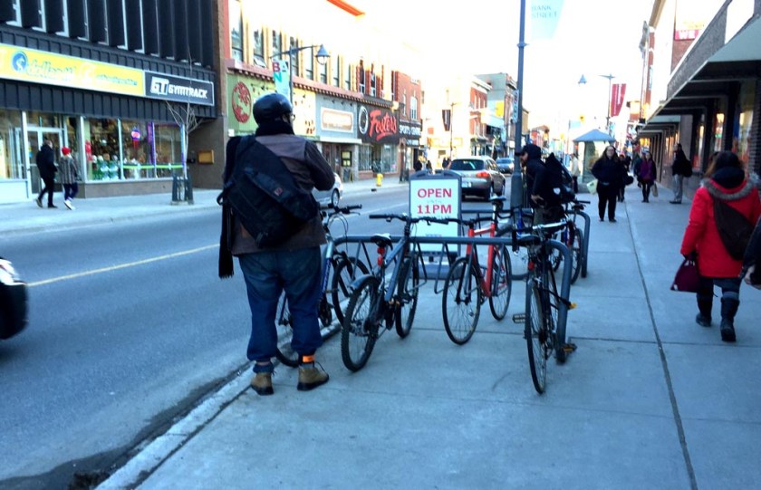Bike rack at Bank & Somerset