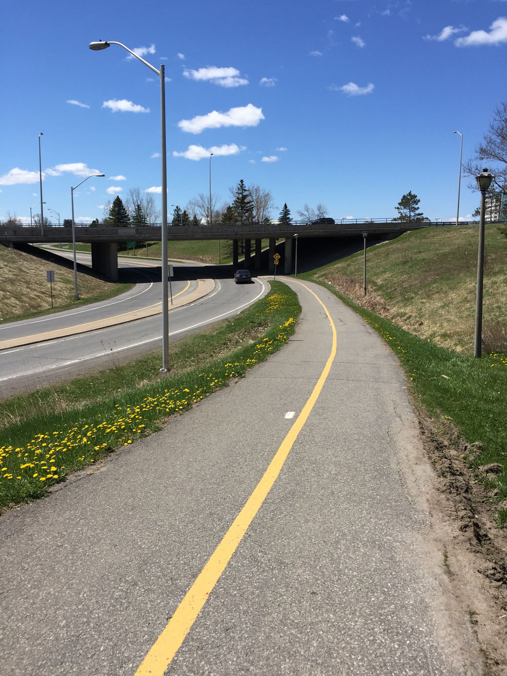 Brookfield path towards the round-about