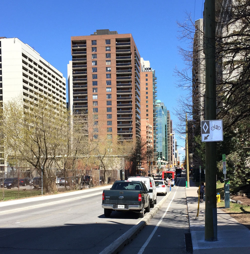 Laurier Bike Lane heading east