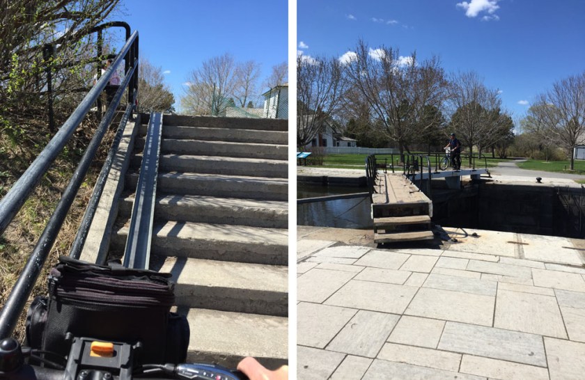 Up the stairs...to the locks